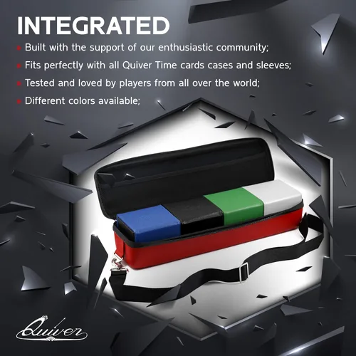 Vista 7 de Quiver Time Black Citadel Deck Block for Magic: the Gathering Cards - TCG 100+ Premium Commander Deck Box, caja de mazos MTG para tarjetas, dados