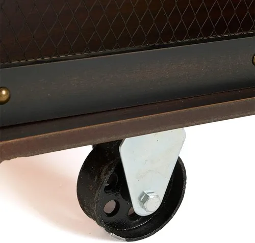 Vista 2 de The Lakeside Collection Carritos de buffet con ruedas de estilo industrial - Negro