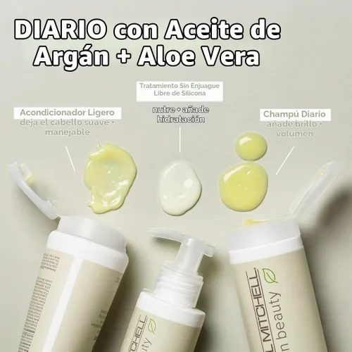 Vista 2 de Paul Mitchell Clean Beauty - Champú diario, aumenta el brillo, añade cuerpo, para todo tipo de cabello
