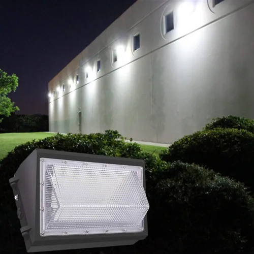 Vista 8 de Paquete de 4 lámparas LED de pared de 100 W del anochecer al amanecer, 13000LM 400-600W equivalente a HPS/HID, iluminación de seguridad al aire