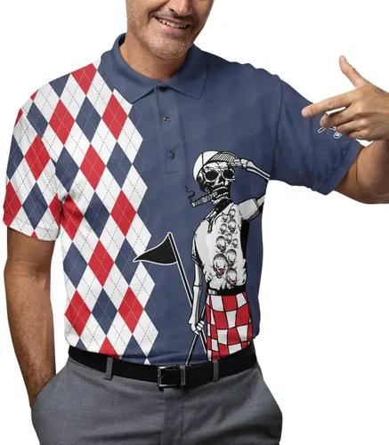 Vista 5 de World's Okayest Golfer - Camisas de golf divertidas personalizadas para hombres, camisas de golf para hombres, camisas de golf de manga corta, polos