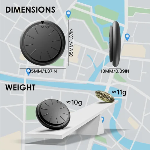 Vista 5 de Mini GPS Tracker for Vehicles-12 (1PCS Black Tracker, Black Magnetic Case)