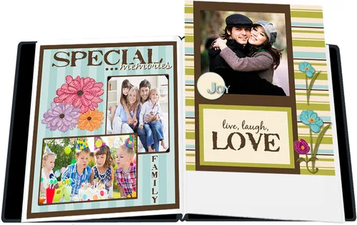 Vista 3 de Pioneer Photo Albums Family Treasures Deluxe - Funda de tela azul medianoche para páginas de 8.5 x 11 pulgadas, color azul, blanco, 11.5 x 9.875 x