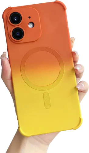 Vista 8 de Funda magnética para iPhone 12 de 6.1 pulgadas con protector de lente de cámara, protección contra caídas [compatible con Magsafe] Funda delgada
