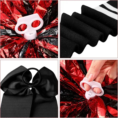 Vista 5 de Cheerleader Costume Girls Cheerleading Uniform Halloween Cosplay Scary Outfit Bloody Dress Accessories for Party