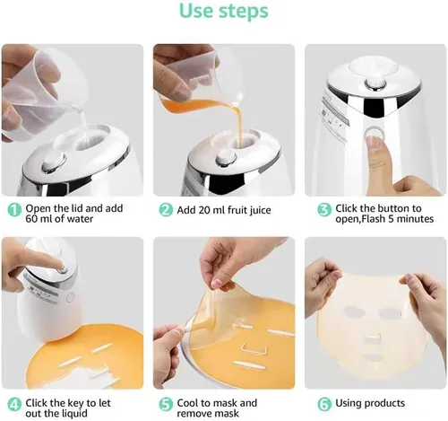 Vista 5 de Máquina para fabricar mascarillas faciales, máquina profesional de mascarillas faciales de bricolaje, máquina automática de mascarillas faciales