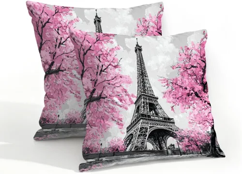 Vista 22 de Juego de 2 fundas de almohada impermeables para exteriores, 16 x 16 pulgadas, fundas de almohada decorativas de patio para muebles de jardín, sofá
