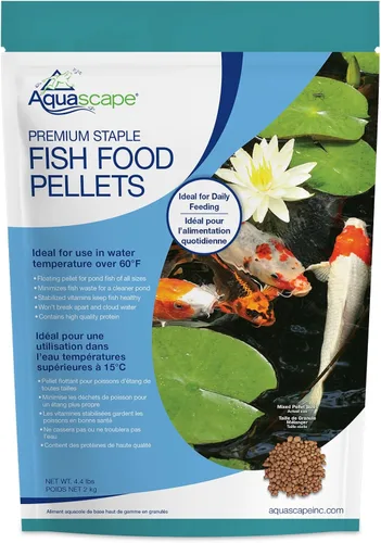 Vista 9 de Aquascape Premium Staple Pond and Koi Fish Food, tamaño mixto de pellets, 1.1 libra (17.64 oz), 81050