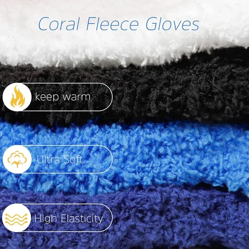 Vista 3 de ONESING 4 pares de mitones para bebés, guantes suaves para recién nacidos, guantes de invierno para bebés y niñas
