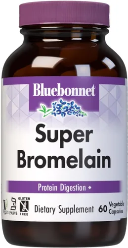 Vista 4 de Bluebonnet Cápsulas vegetarianas de súper bromelina, piña, 500 mg, 30