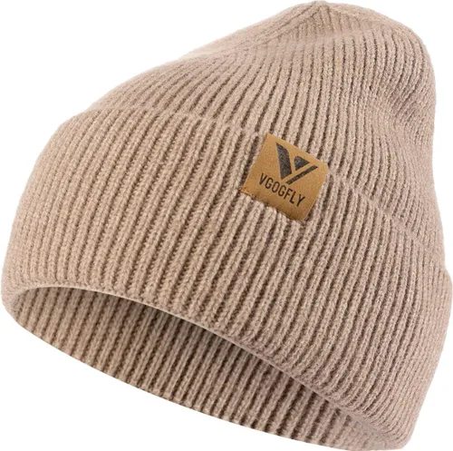 Vista 22 de Vgogfly Gorro holgado para mujer, gorro de punto de invierno, suave y cálido, gorro de esquí unisex Beige