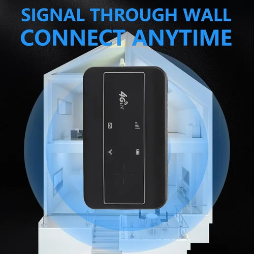 Vista 2 de Bewinner Enrutador WiFi móvil 4G, punto de acceso WiFi móvil de 300 Mbps con ranura para tarjeta SIM, enrutador de viaje portátil compatible con 10