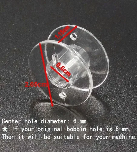 Vista 2 de JZK 25 bobinas para máquina de coser para Brother Janome Singer Elna Babylock Kenmore, etc., plástico transparente