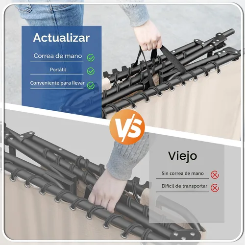 Vista 7 de Flamaker Silla de Tumbona Plegable Ajustable en 5 Posiciones, Silla para Tomar el Sol con Bolsillo Lateral, Silla de Bronceado al Aire Libre