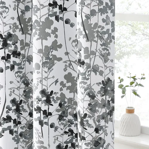 Vista 11 de Cortinas Kgorge opacas, diseño de damasco