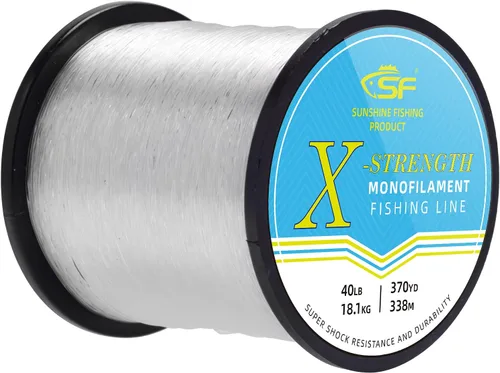 Vista 29 de SF - Línea de pesca monofilamento premium, carrete X-Strong de nailon mono material, línea líder para agua salada y agua dulce
