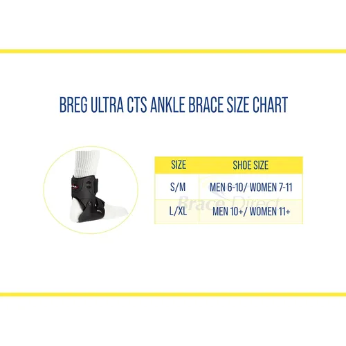 Vista 3 de Brace Direct Breg Ultra CTS Tobillera – Estabilizador rígido con bisagras para esguince de tobillo, tendinitis de Aquiles y esguinces altos