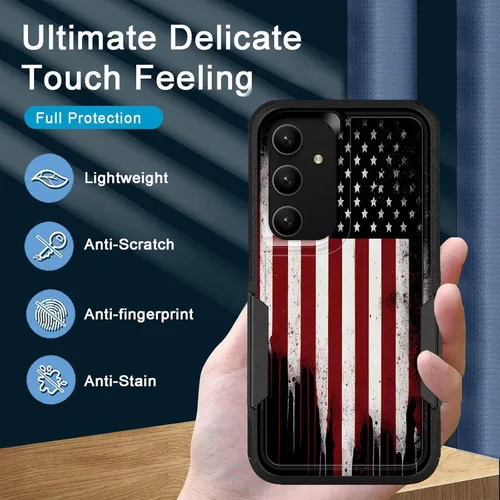 Vista 260 de Funda para Galaxy A14 5G, resistente de doble capa híbrida de policarbonato duro, goma suave, a prueba de golpes, funda protectora resistente
