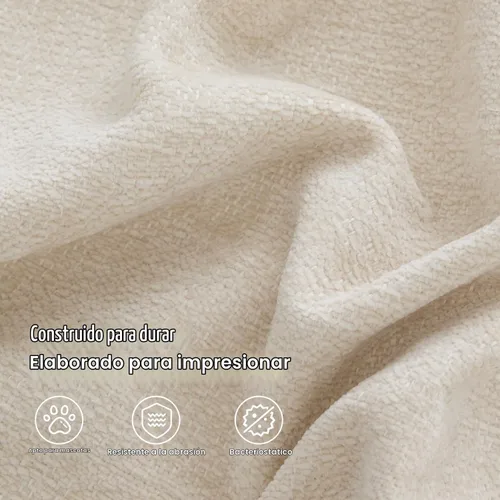 Vista 8 de Iroomy Sofá modular modular de felpilla de gran tamaño, asiento cómodo profundo, sofás de 2 plazas para sala de estar, color beige