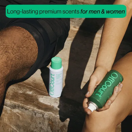 Vista 7 de OffCourt - Desodorante natural en aerosol corporal para hombres y mujeres - Sin aluminio - Desodorante de cuerpo entero para mujeres y hombres, 3.4