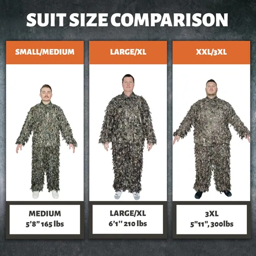 Vista 6 de QuikCamo Mossy Oak 3D Leafy Camo Ghillie Suit - Breathable Quiet Mesh, Snaps and Zippered Pockets for Turkey Hunting
