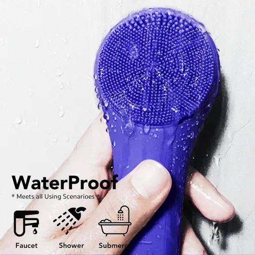 Vista 5 de NågraCoola CLIE Cepillo de Limpieza Facial, Impermeable y Recargable Cepillo Exfoliante Facial para Hombres y Mujeres, Limpieza, Exfoliación y Azul