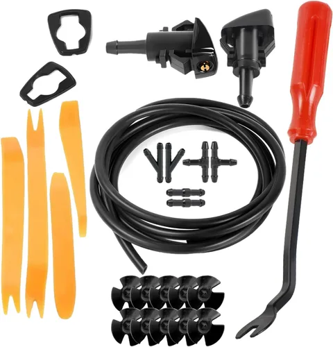 Vista 8 de OTUAYAUTO Kit de manguera para lavaparabrisas, manguera universal de líquido de lavadora de 9.8 ft (118 pulgadas) con 12 conectores, compatible