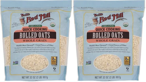 Vista 14 de Bob's Red Mill Avena enrollada orgánica de cocción rápida, 16 onzas (paquete de 4)