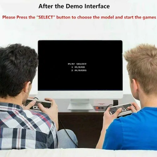 Vista 4 de Classic Retro Game Console Built 820 Classic Video Games,Av Output Handheld Game System with Dual Wireless Controllers,Plug and Play.