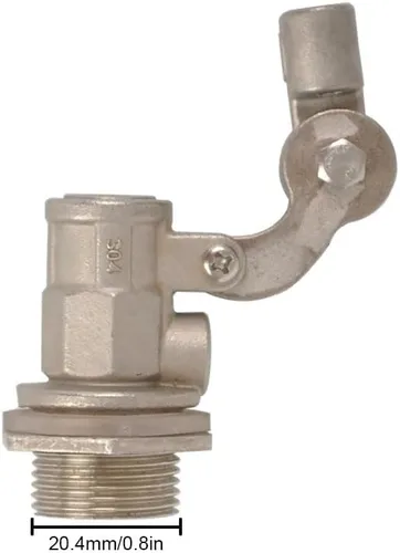 Vista 3 de Válvula de bola flotante de acero inoxidable Válvula de flotador de control automático de nivel de agua de 1/2 pulgada para tanque de agua