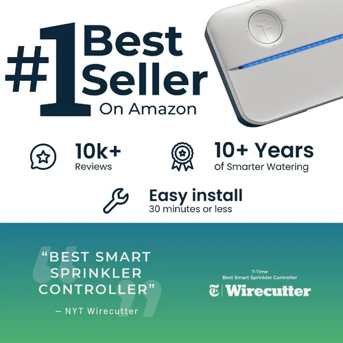 Vista 2 de Rachio 3 Smart Sprinkler Controller, 8 Zone 3rd Generation, Alexa y Apple Homekit compatible con la inteligencia del clima hiperlocal y la lluvia