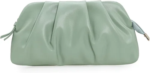 Vista 14 de CHARMING TAILOR Bolso tipo sobre elegante de cuero vegano suave con pliegues de PU para mujer Soft PU leather