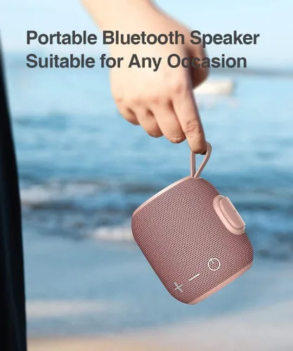Vista 9 de Altavoces Bluetooth portátiles inalámbricos impermeables IPX7 Bluetooth 5.0 doble emparejamiento mini altavoz de ducha, sonido envolvente estéreo