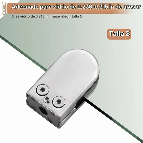 Vista 3 de KAMTOP Paquete de 8 abrazaderas de vidrio, soportes ajustables de acero