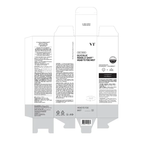 Vista 7 de VT COSMETICS 7% Ácido Glicólico Reedle Shot Bruma de Cabeza a Pie con Niacinamida, Spray Exfoliante para Piel Grumosa y de Fresa, Manchas Oscuras