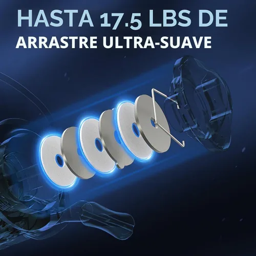 Vista 5 de KastKing Centron Lite Set de 2 cañas de pescar de grafito IM6/guías de acero inoxidable con anillos de cerámica/asas contorneadas de EVA/talón