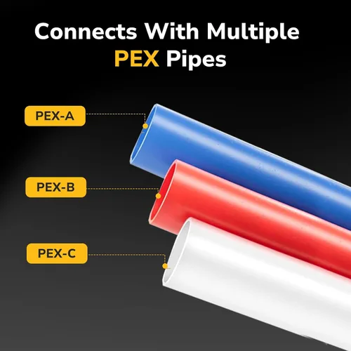 Vista 6 de Acoplamiento Pex de 1/2", Accesorios Pex, Accesorios de Engaste de Latón de Alta Resistencia para Tubos PEX con Construcción Resistente a Fugas