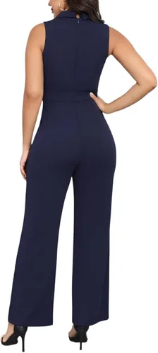 Vista 20 de DeftSharp Overol largo y elegante para mujer, sexy, para cóctel, fiesta, club, casual, para trabajo