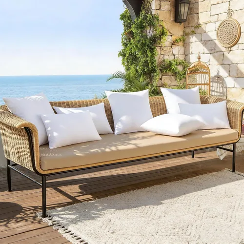 Vista 6 de JOJOGOGO Juego de 4 almohadas lumbares impermeables para exteriores de 12 x 20 pulgadas, para muebles de patio, jardín, columpio y porche delantero