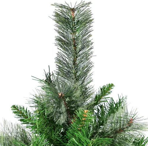 Vista 4 de Árbol de Navidad artificial de pino de cachemira de mezcla media de 6.5 pies, sin iluminación