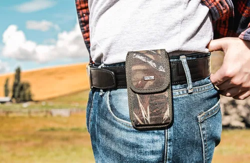 Vista 5 de PiTau Funda para Galaxy S23+ Plus 22+ S21+ S20+ S10+ S9+ Plus A20 A50 A51 A52 A53 Funda para cinturón de teléfono celular con funda de clip