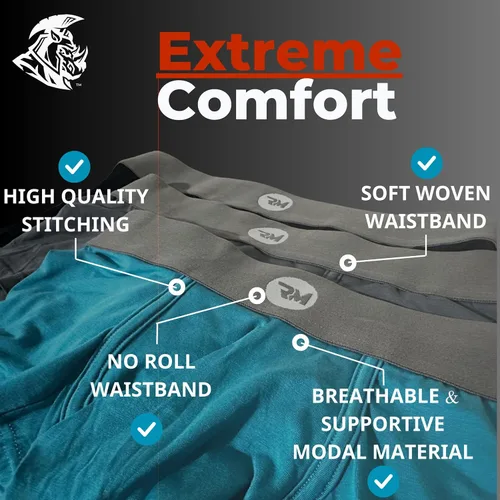 Vista 4 de Real Men - Ropa interior para hombre, paquete de 1, 3 y 6 unidades, calzoncillos modales tipo bóxer ABCD