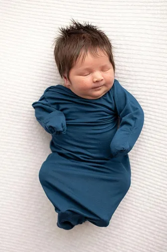 Vista 126 de Three Little Tots Vestido de corbata anudada para bebé recién nacido - Bebé