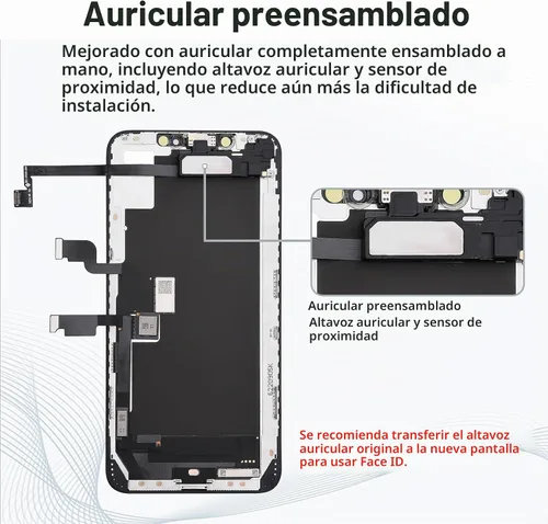Vista 2 de Reemplazo de pantalla para iPhone Xs Max con altavoz de oído 6.5