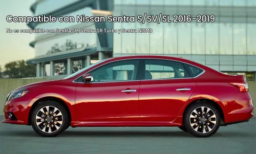 Vista 2 de Protectores contra salpicaduras compatibles con Nissan Sentra 2016-2019