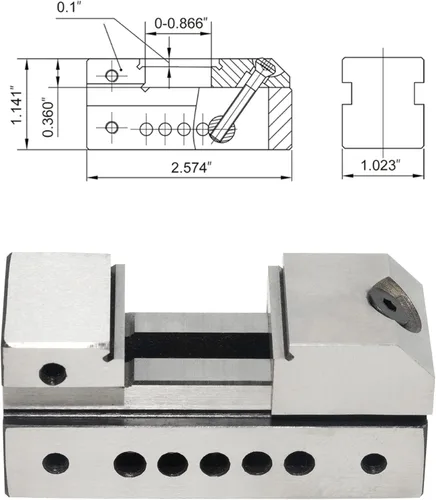 Vista 2 de HFS (R) 1 pulgada de precisión de molienda sin tornillos Mini tornillo de inserción de acero para herramientas con precisión de .0002 pulgadas
