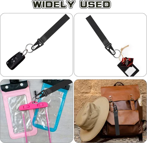 Vista 4 de Sliverdew Cordón de muñeca para llaves, paquete de 2 correas para llavero, cordón corto para llaves