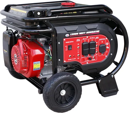 Vista 7 de All Power America Generador portátil de combustible dual de 10000 vatios a gas/propano resistente con arranque eléctrico, negro