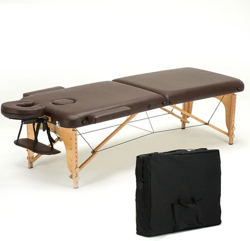 Vista 23 de Mesa de masaje profesional, 2 camas plegables con reposacabezas + reposabrazos + bolsa de hombro para extensiones de pestañas, spa, mesa de tatuaje