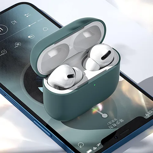 Vista 5 de Funda compatible con Airpods 3, funda de silicona suave, sin llavero para AirPods de 3ª generación, funda protectora ultrafina de 0.069 pulgadas